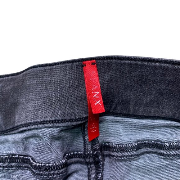 Spanx Vintage Distressed Ankle Skinny Jeans Womens Size Large Black Pull On - Picture 7 of 10